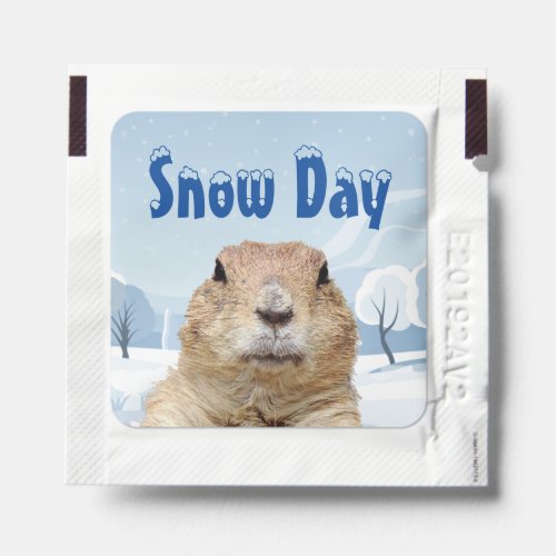 Groundhog Snow Day Hand Sanitizer Packet