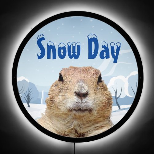 Groundhog Snow Day LED Sign