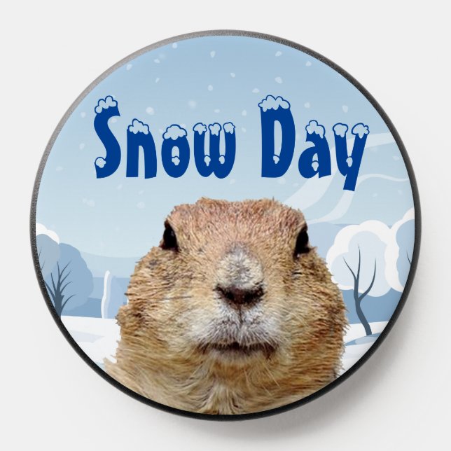Groundhog Snow Day PopSocket (Popsocket)