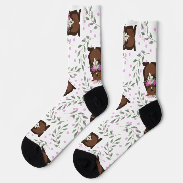 Groundhog Socks (Left)