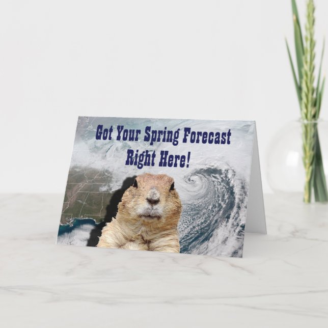 Groundhog Spring Forecast Card (Front)