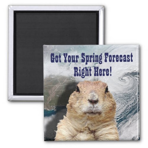 Groundhog Spring Forecast Magnet
