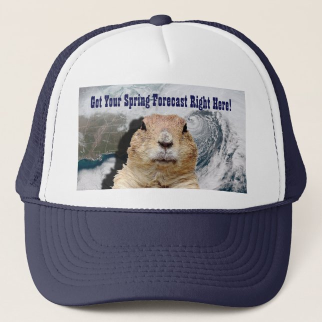 Groundhog Spring Forecast Trucker Hat (Front)