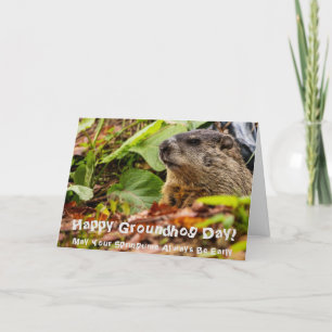 Groundhog Springtime Card