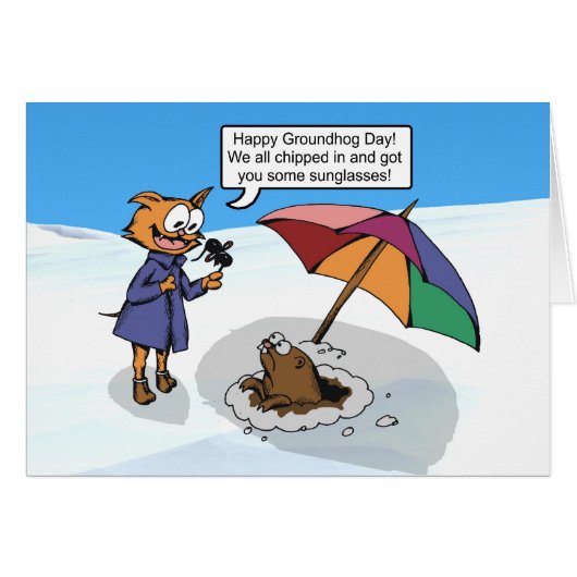 Groundhog Surprise Cards (Front Horizontal)