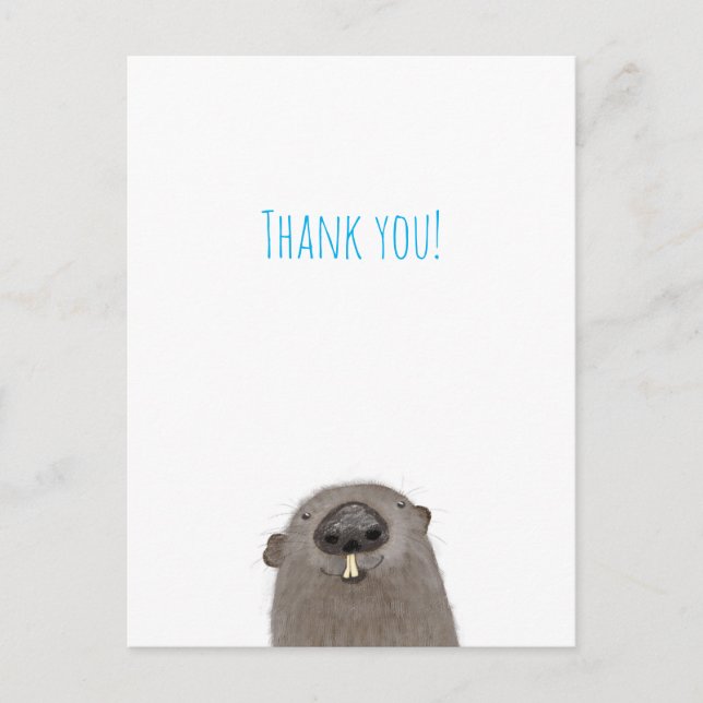 Groundhog thank you postcard (Front)