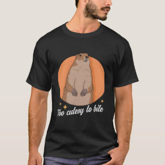 Groundhog Too Cutesy Wood-Shock Groundhogs T-Shirt