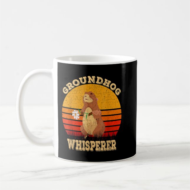 Groundhog Whisperer Funny Ground Hog Day 2020 Happ Coffee Mug (Left)