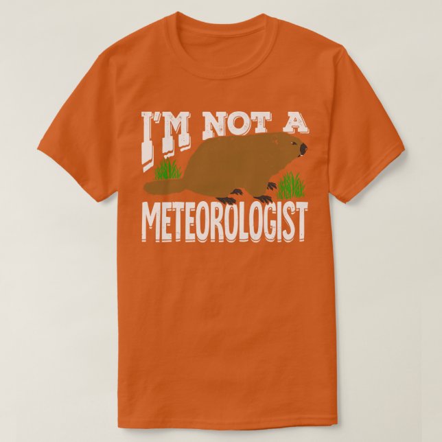 Groundhog Woodchuck Meteorology Meteorologist Gift T-Shirt (Design Front)