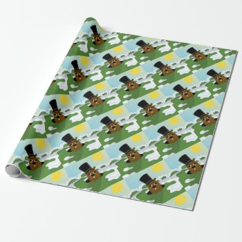 Groundhog Wrapping Paper by Moma_Art_Shop at Zazzle
