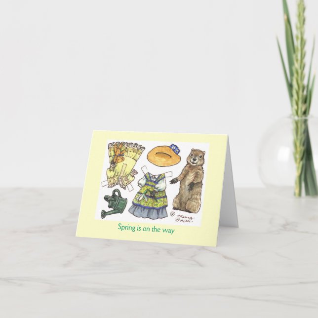Groundhog's Day paper doll card (Front)