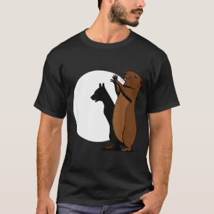 Groundhogs Dog Shadow Puppet Funny Woodchuck  T-Shirt