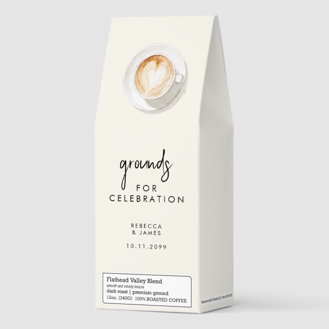 Grounds for Celebration Personalized Wedding Roasted Coffee (Front)
