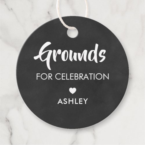 Grounds for Celebration Tags Coffee Chalkboard Favor Tags