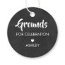 Grounds for Celebration Tags, Coffee, Chalkboard Favor Tags