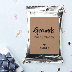 Grounds for Celebration Tags, Coffee Label, Kraft Drink Mix