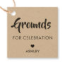 Grounds for Celebration Tags, Coffee Tag, Kraft Favor Tags