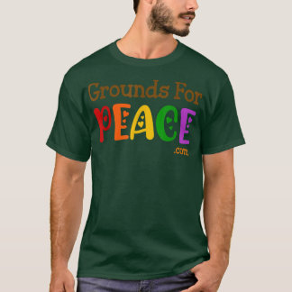 Grounds For Peace Rainbow Coffee Grounds art  T-Shirt