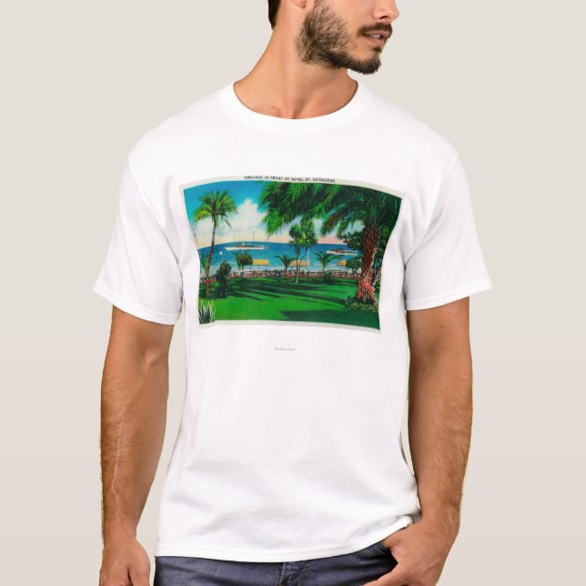 Grounds in front of Hotel St. Catherine T-Shirt (Front)