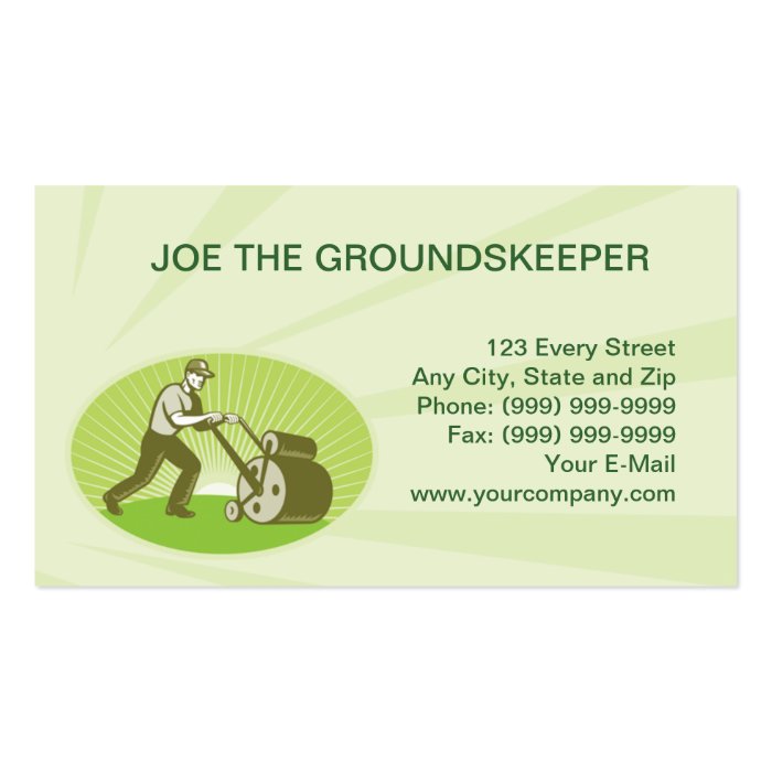 Groundsman Groundskeeper Gardener Business Card