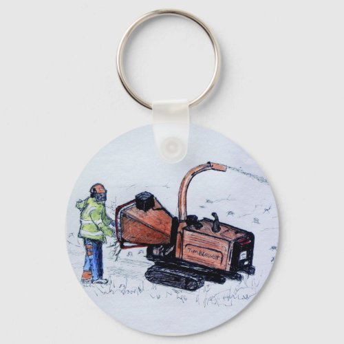 Groundsman Timberwolf wood chipper key ring