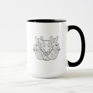 Group Animal Doodle Mug