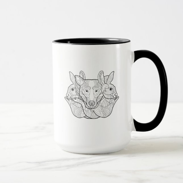 Group Animal Doodle Mug (Right)