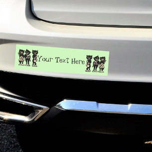 Group Black Cat Jazz Musicians Instruments Green Car Magnet