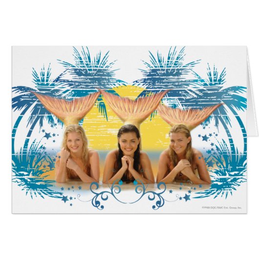 Group Blue Palm Tree Graphic Cards (Front Horizontal)