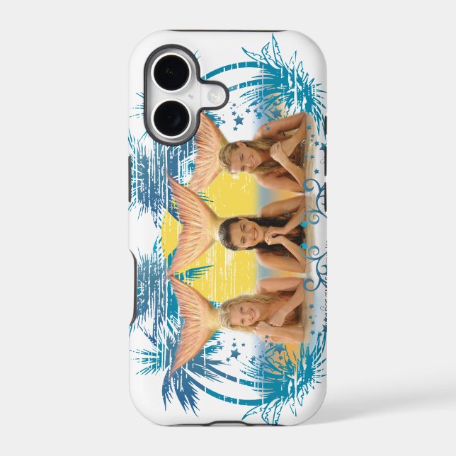 Group Blue Palm Tree Graphic Iphone Case (Back)