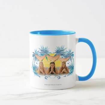 Group Blue Palm Tree Graphic Mug by H2OJustAddWater at Zazzle
