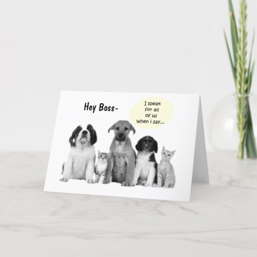 GROUP BOSSS BIRTHDAY HUMOR CARD