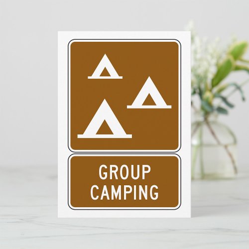 Group Camping Sign Invitation