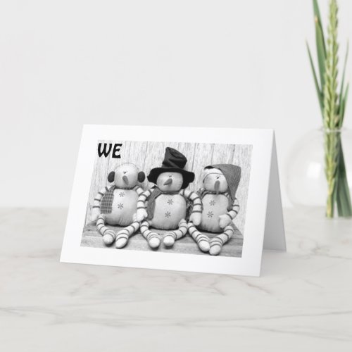 GROUP CHRISTMAS_FROM GROUP OF CUTE SNOWMEN HOLIDAY CARD