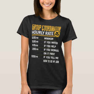 Group Coordinator Hourly Rate   Group Director T-Shirt