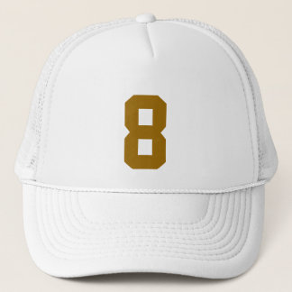 Group custom number eight 8 color gold trucker hat