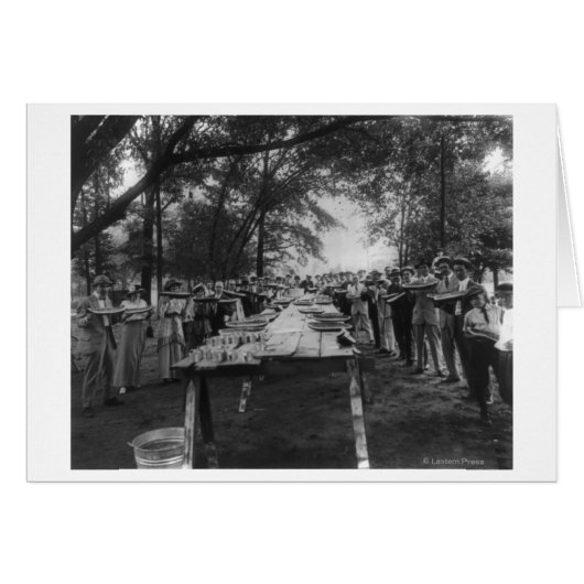 Group Eating Large Pieces of Watermelon Cards (Front Horizontal)