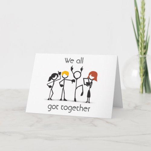 GROUP GETS TOGETHER TO SAY GET WELL SOON CARD