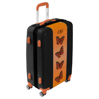 Group Golden Brown Monarch Butterflies Orange Luggage