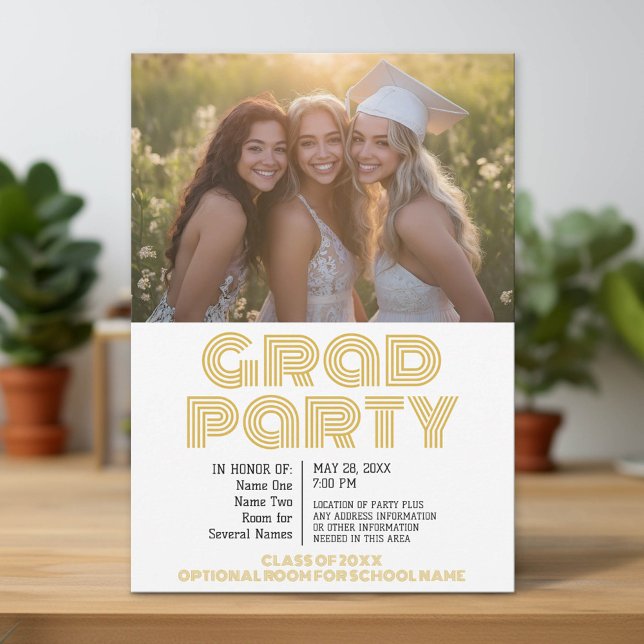 Group Graduation Celebration - Joint Grad Party Invitation (Group Graduation Party Invitation)