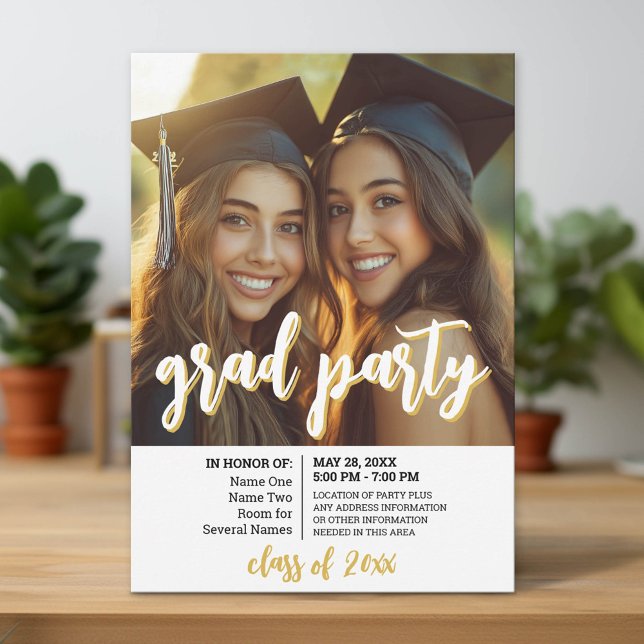 Group Graduation Celebration - Joint Grad Party Invitation (Group Graduation Party Invitation)