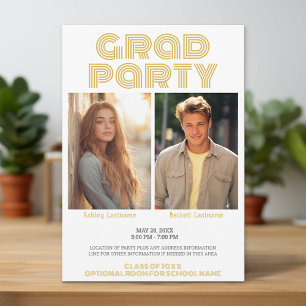 Group Graduation Celebration - Joint Grad Party Invitation