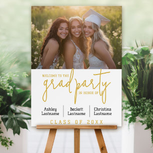 Group Graduation Party - 3 Triple Graduate Photo Foam Board