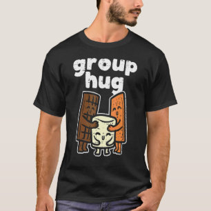 Group Hug Marshmallow Smore Camping Pun Camper Fa T-Shirt