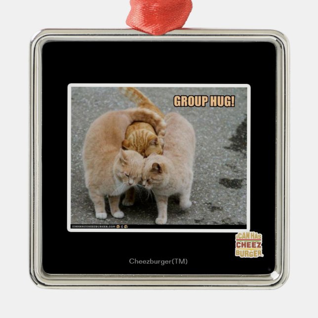 group hug metal ornament (Front)