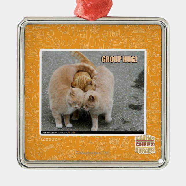 group hug metal ornament (Front)