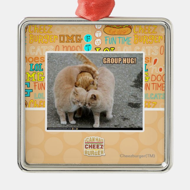 group hug metal ornament (Front)