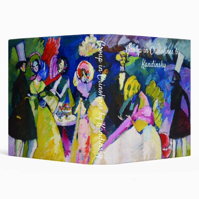 Group in Crinolines by Wassily Kandinsky 3 Ring Binder (Background)