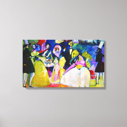 Group in Crinolines by Wassily Kandinsky Canvas Print