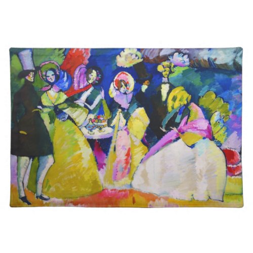 Group in Crinolines by Wassily Kandinsky Cloth Placemat